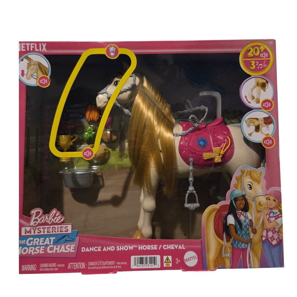 Mattel Barbie Horse with Sounds & Music (Great Horse Chase) - New